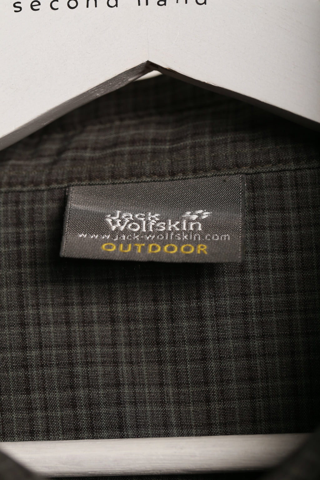 Męska koszula outdoor Jack Wolfskin – szara w kratę