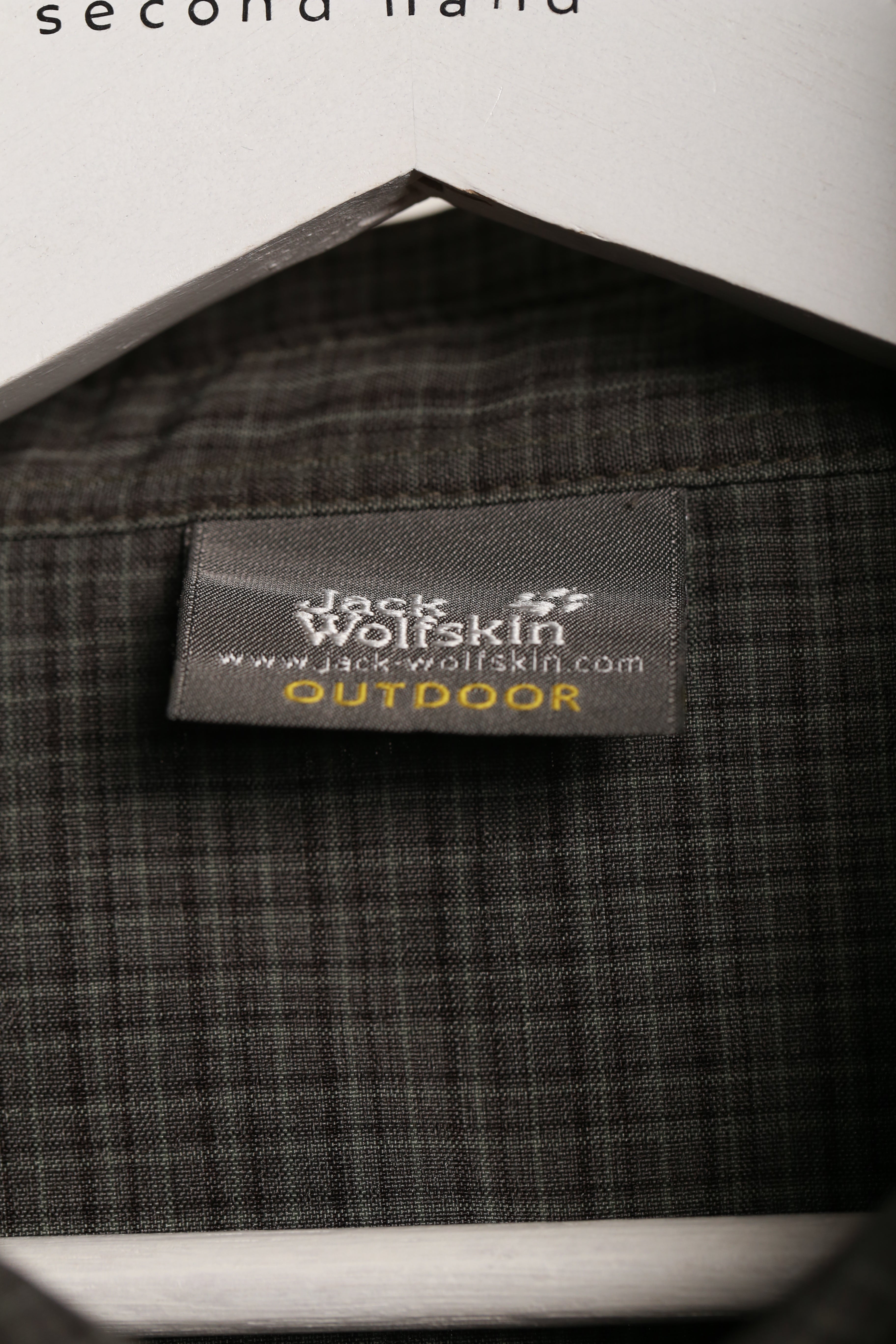 Męska koszula outdoor Jack Wolfskin – szara w kratę