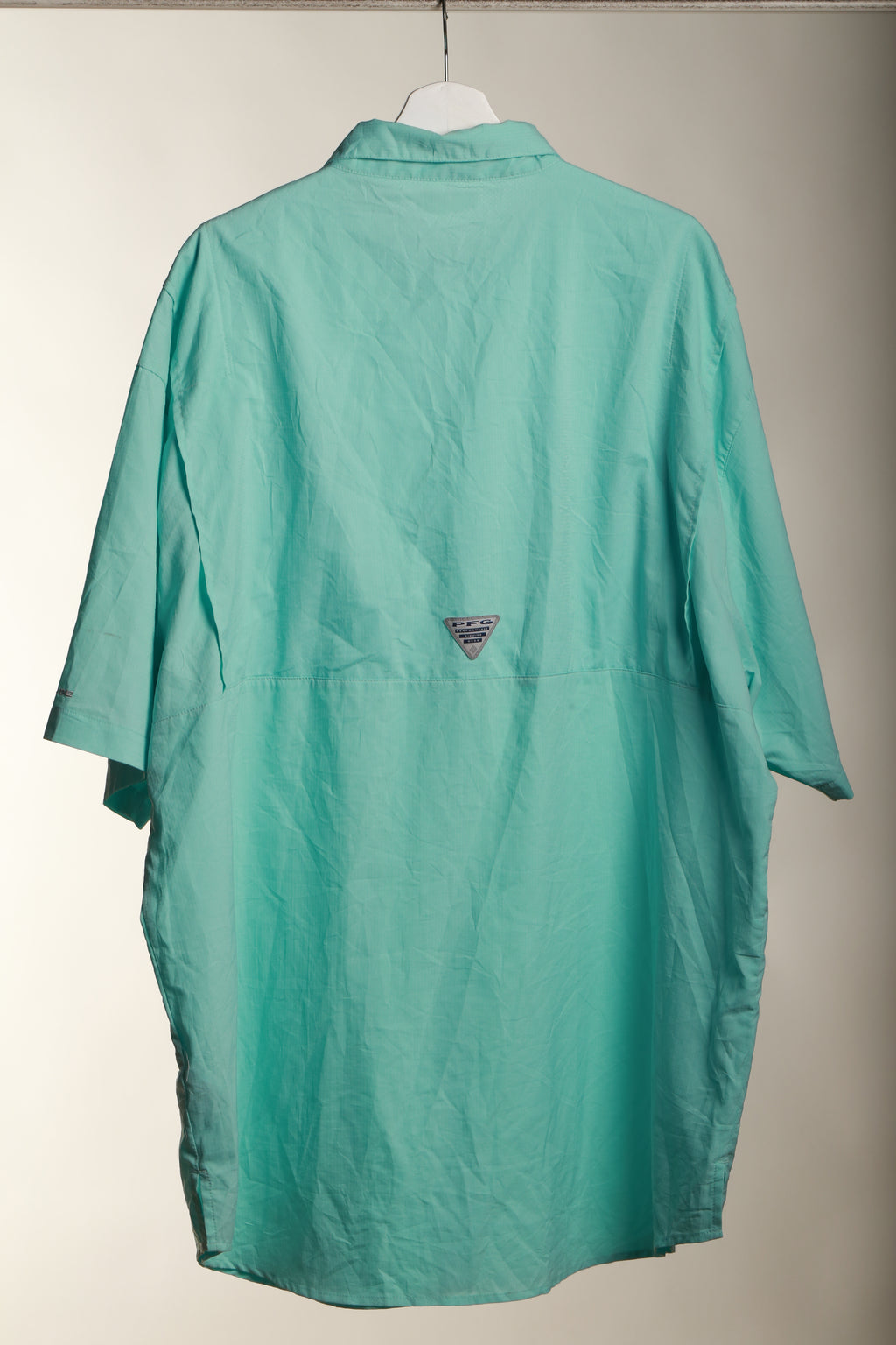 Męska koszula Columbia PFG Omni-Shade 2XL – turkusowa